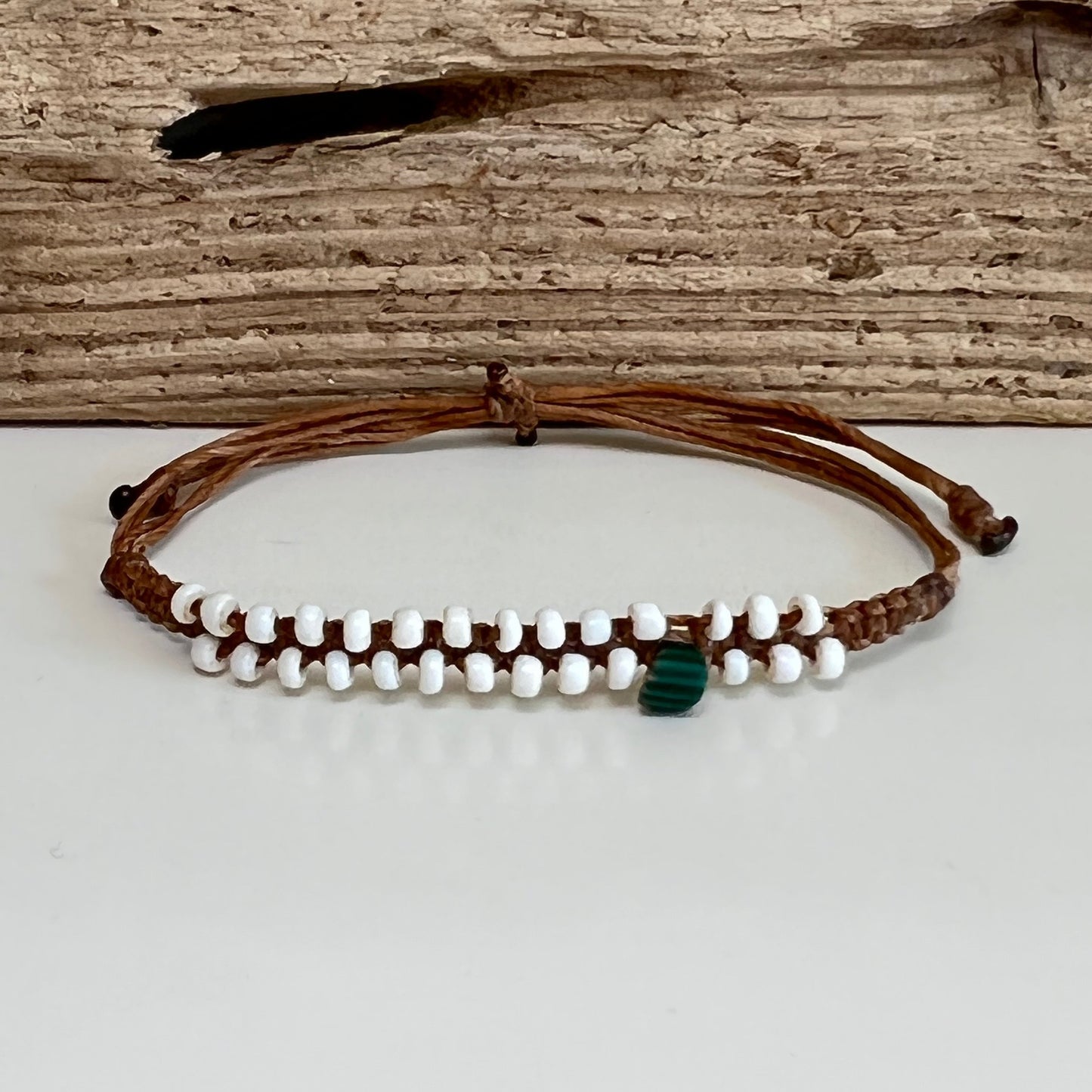 green chevron bracelet