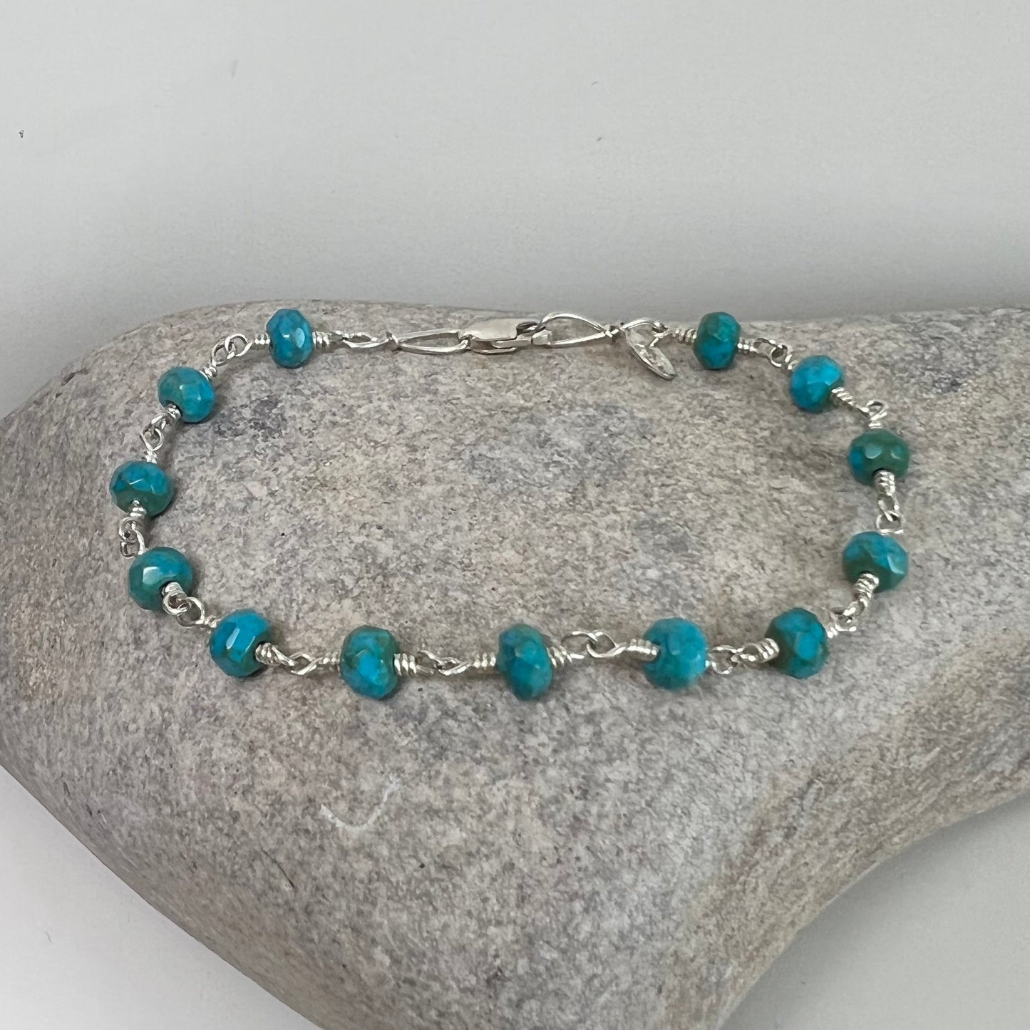 faceted turquoise bracelet
