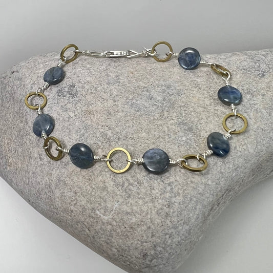 kyanite circles bracelet