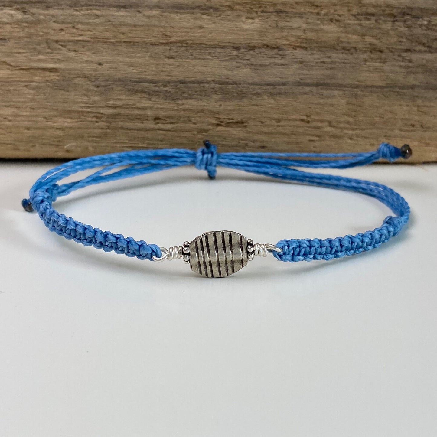 denim with stripes bracelet