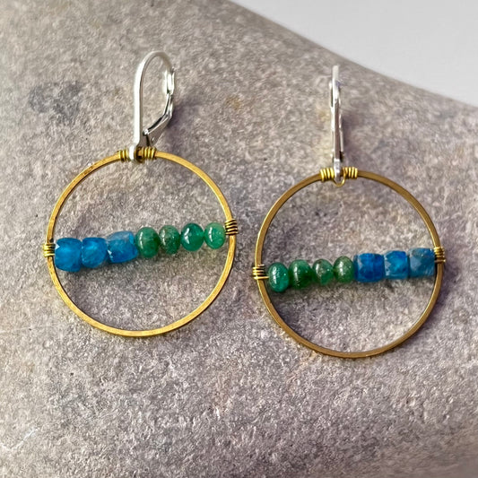 woven apaitite earrings