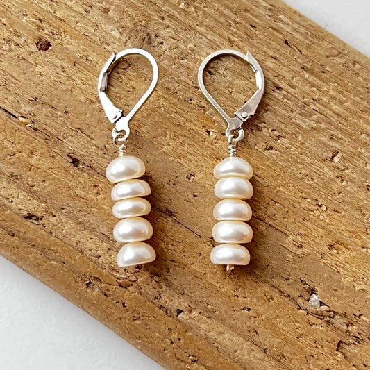 pearl stack earrings