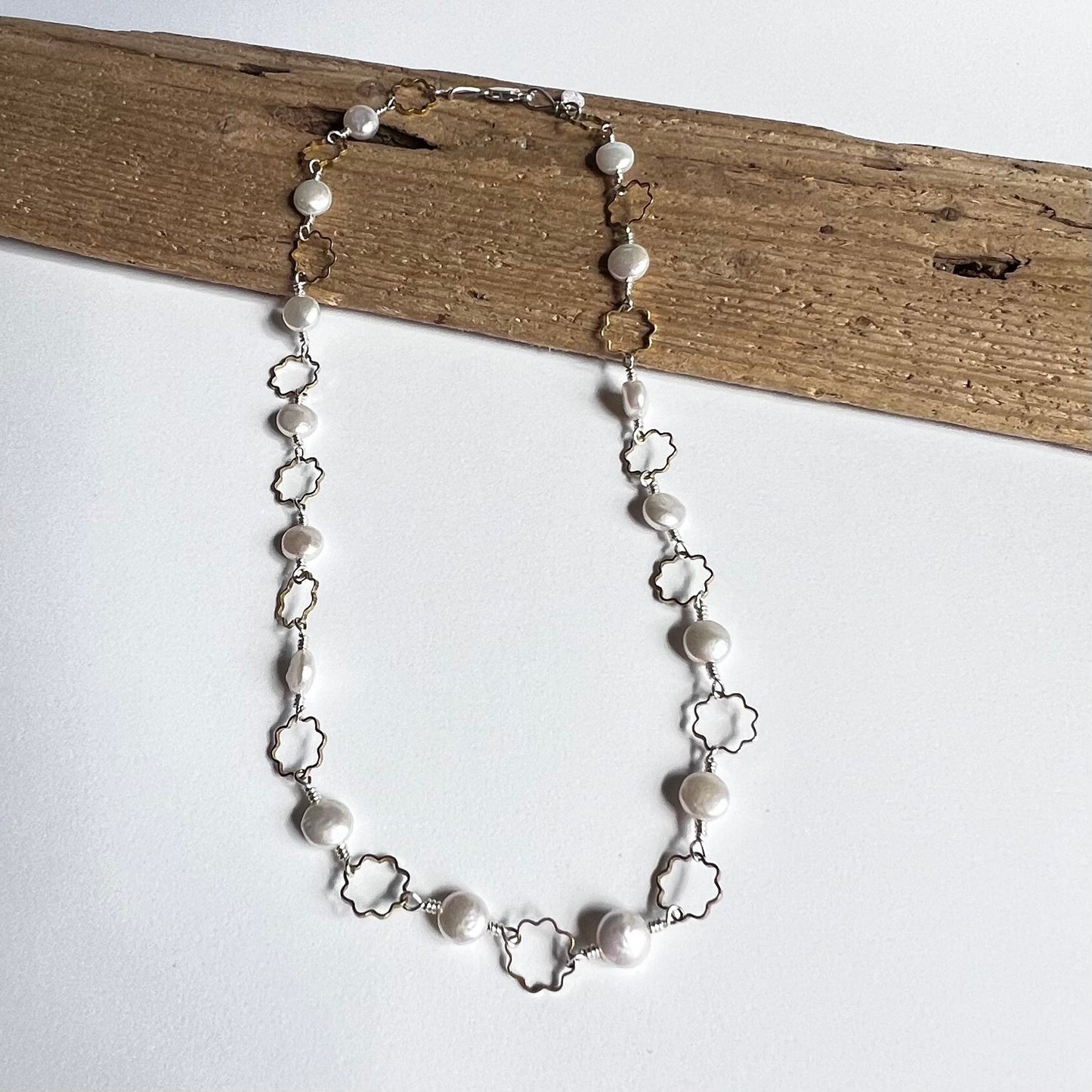 pearl flower necklace