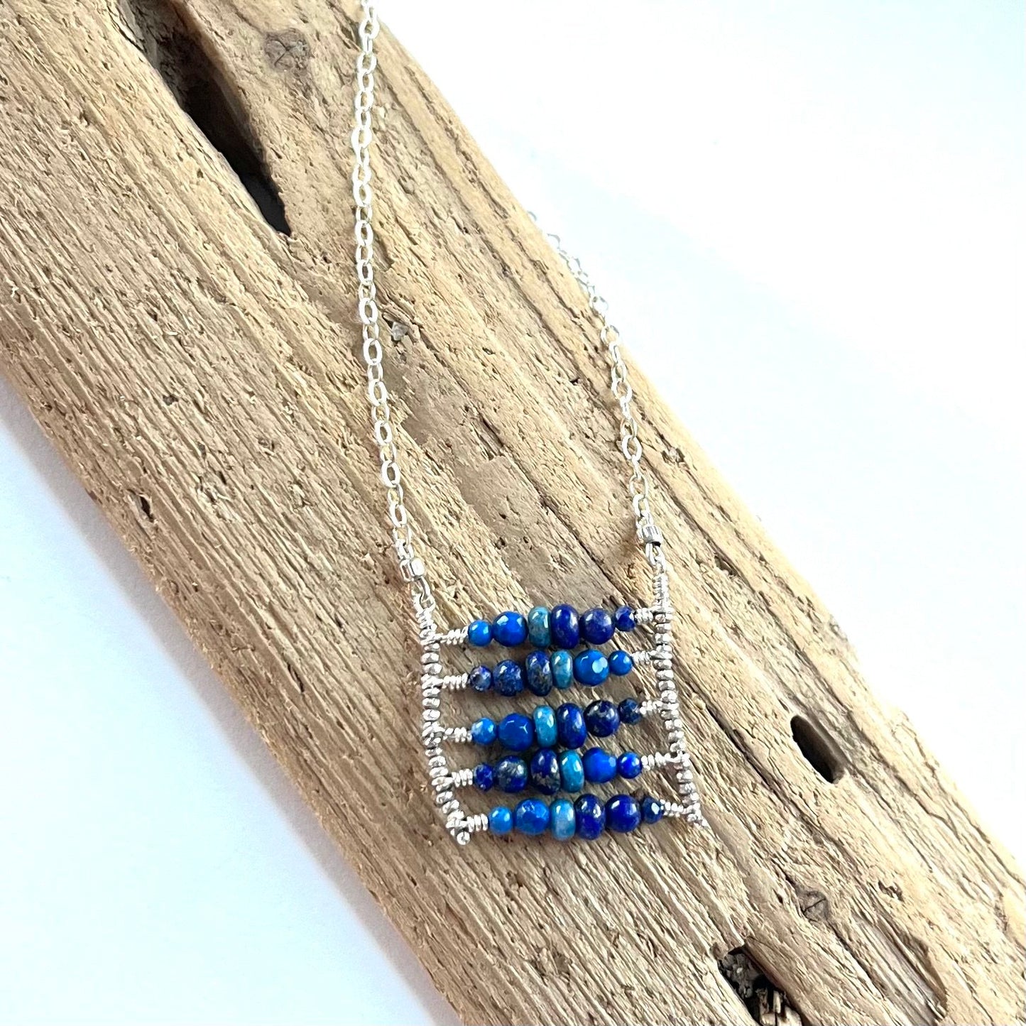 lapis ladder necklace