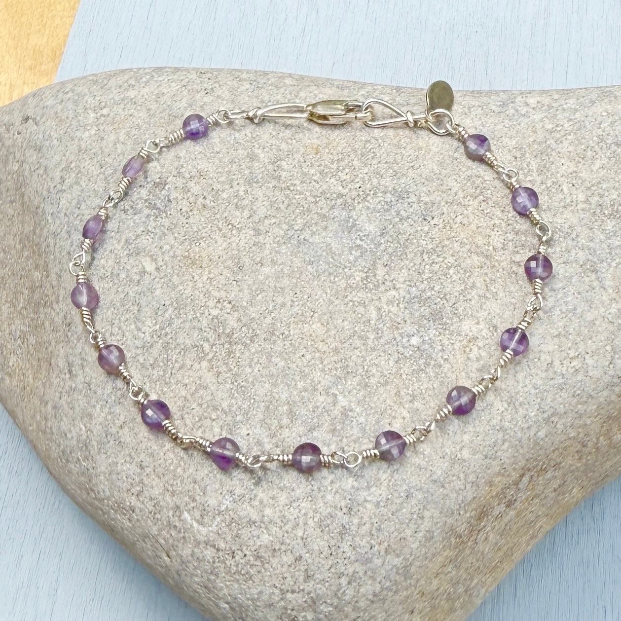 amethyst stepping stone bracelet