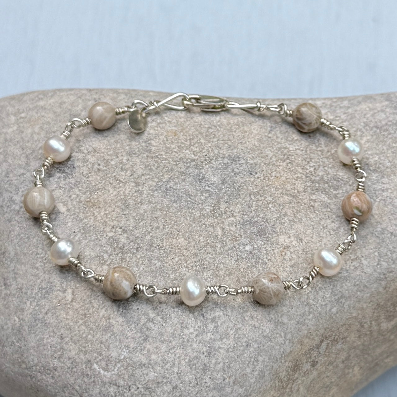 petoskey and pearls bracelet