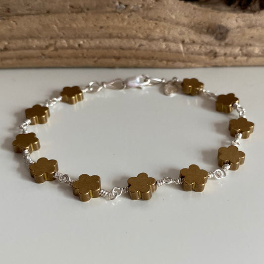 large flowers bracelet