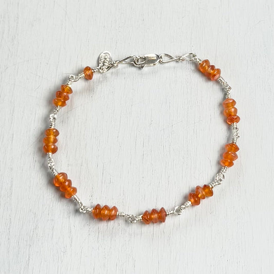 carnelian cluster bracelet