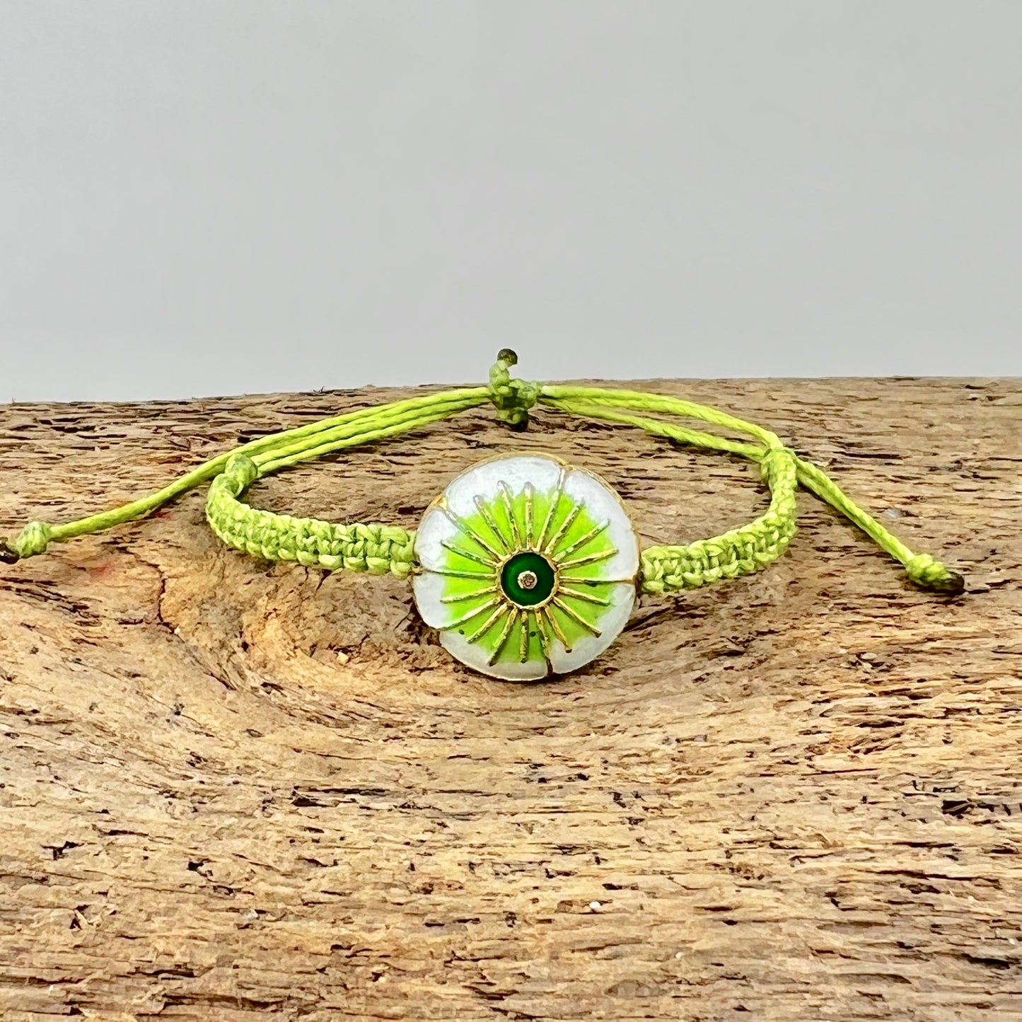 green garden party bracelet