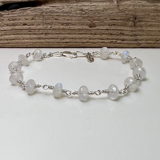 faceted moonstone bracelet