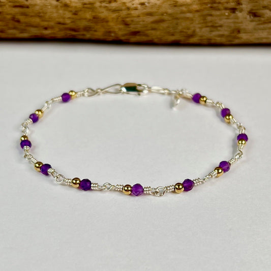 golden purple bracelet
