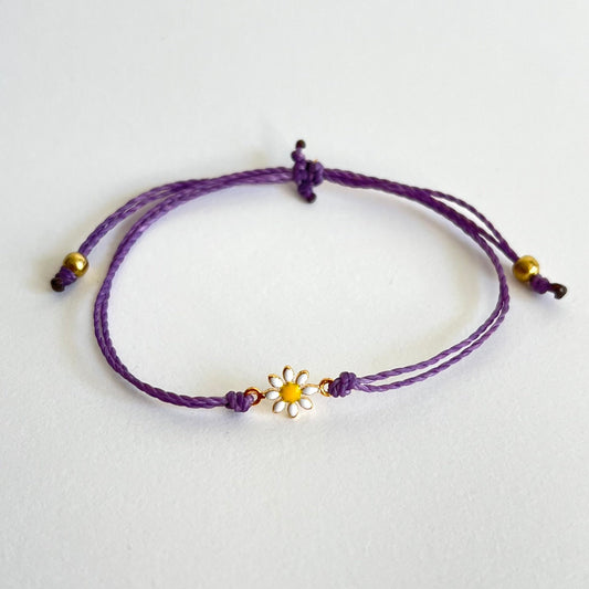 lavender daisy bracelet