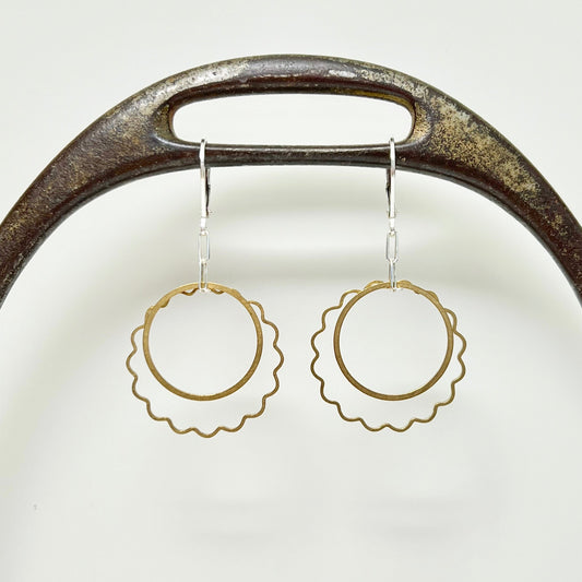 big flowers earrings