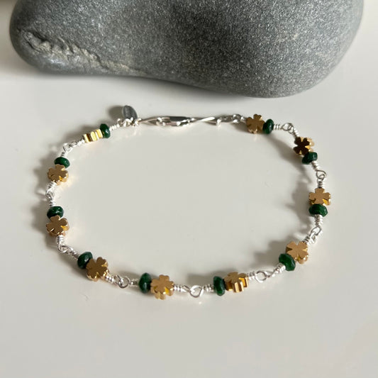 the luck of the Irish dark jade bracelet