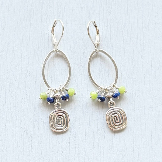 dancing spiral earrings