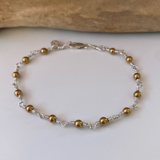 brass circles bracelet