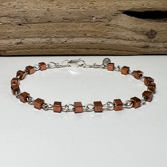 copper squares bracelet
