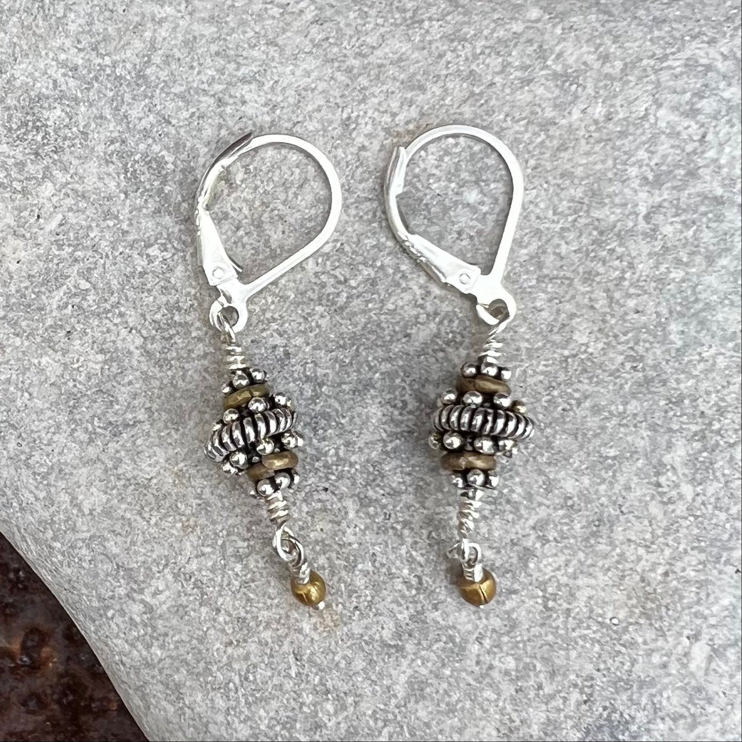 nyc brass earrings