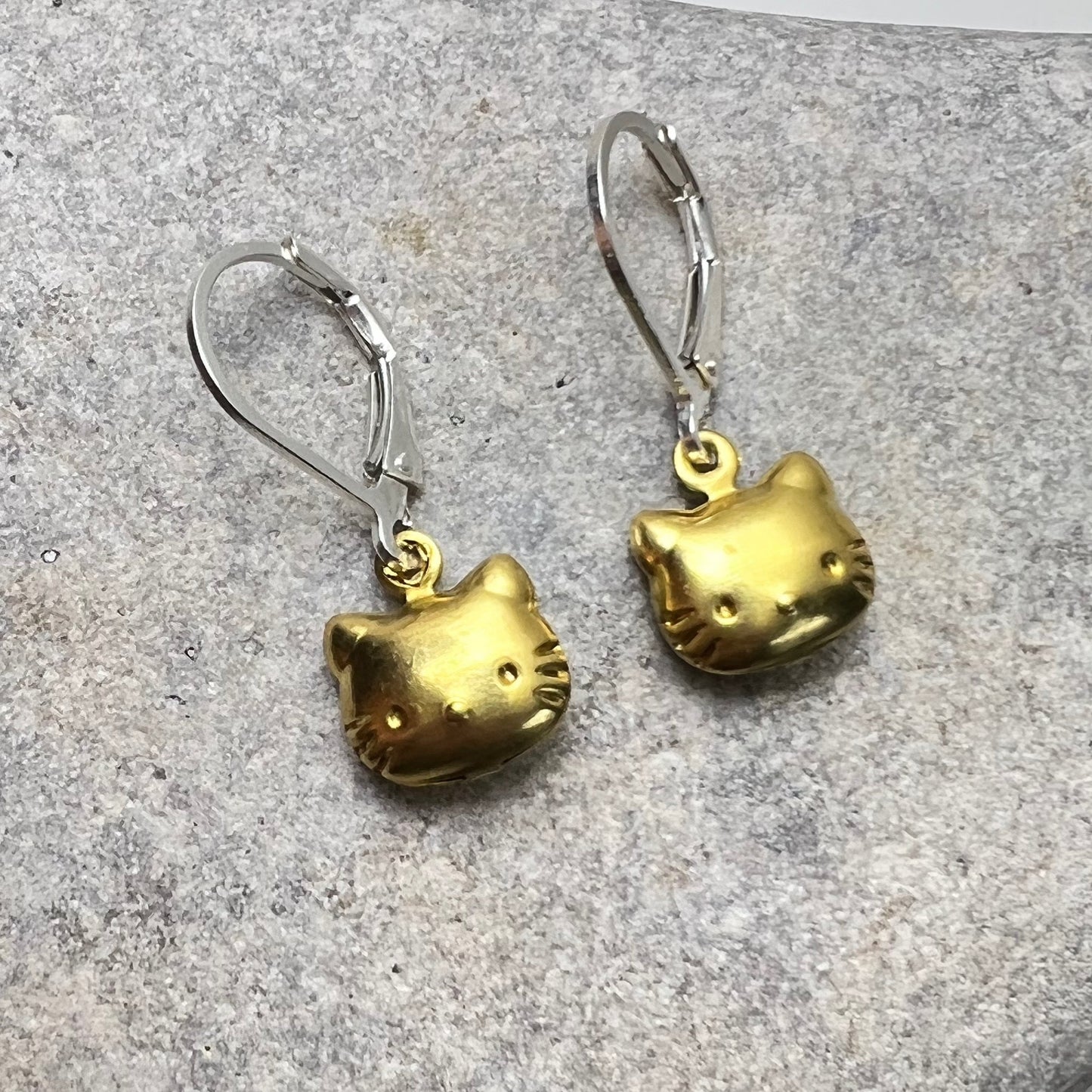 tiny cats earrings