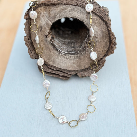 pearl flower necklace