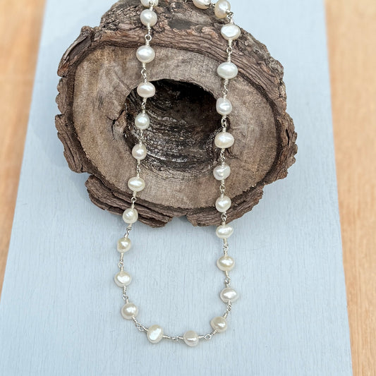 potato pearl path necklace