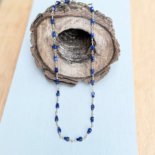 lapis steps necklace