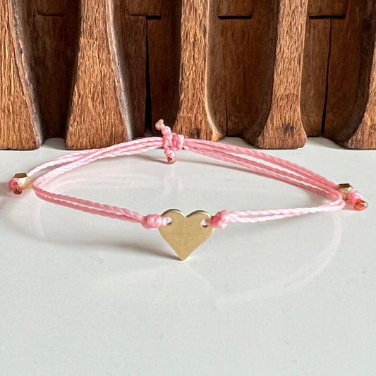 two holes in my heart pink bracelet