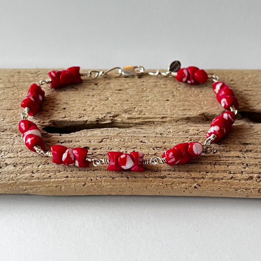 red connections bracelet