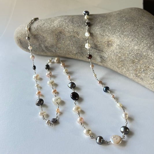 multi pearl necklace