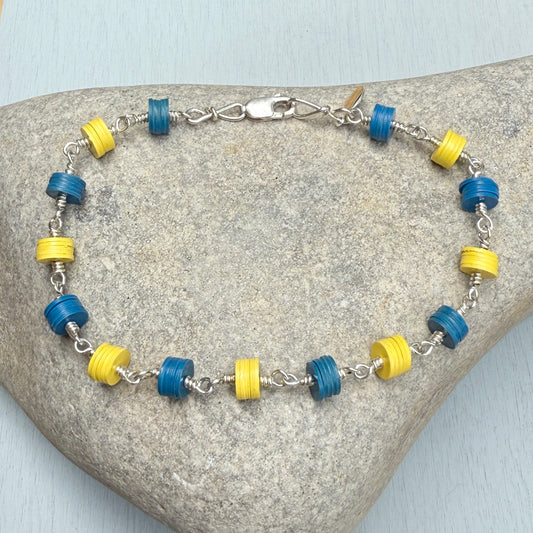 go blue vinyl bracelet