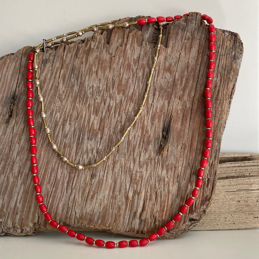 need more red in my life necklace