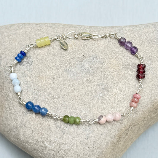 rainbow trio pride bracelet