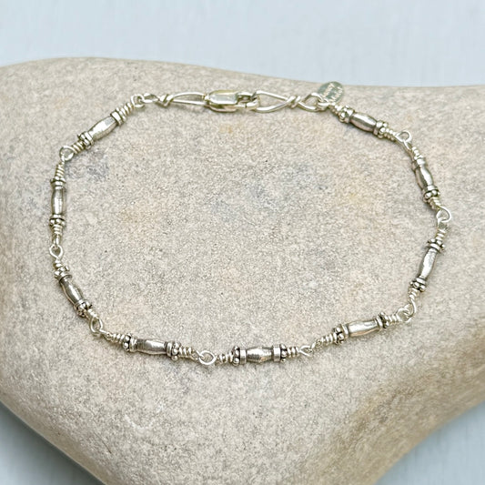 silver mini spools bracelet