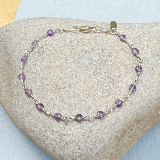 amethyst stepping stone bracelet