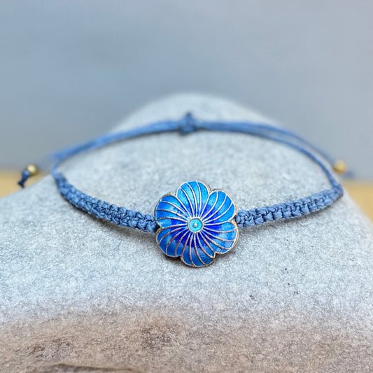 blue flower bracelet