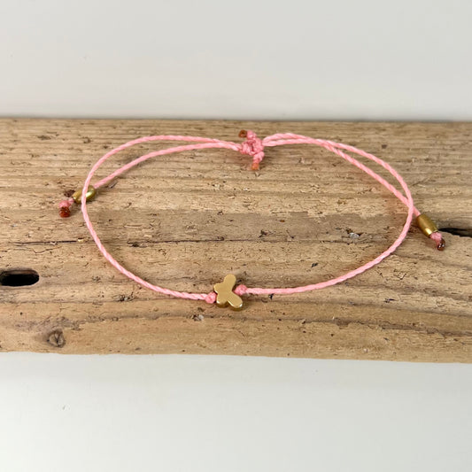 pink butterfly bracelet (available in many colors)
