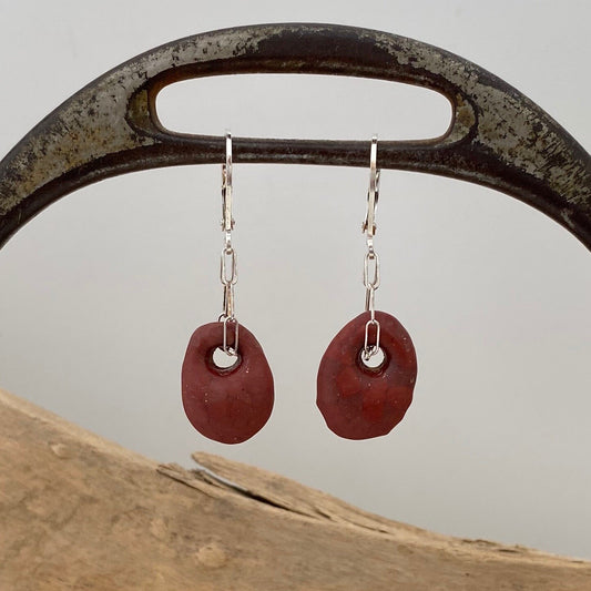 brick tags earrings
