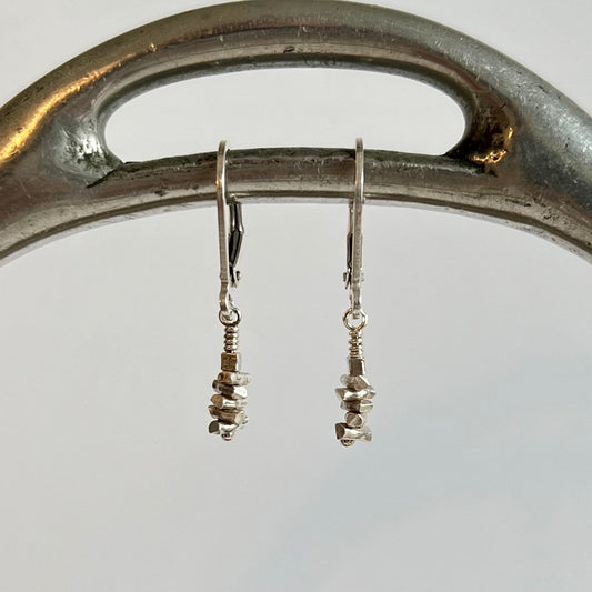 tiny bricks stack earrings