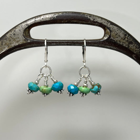tri turquoise delight earrings
