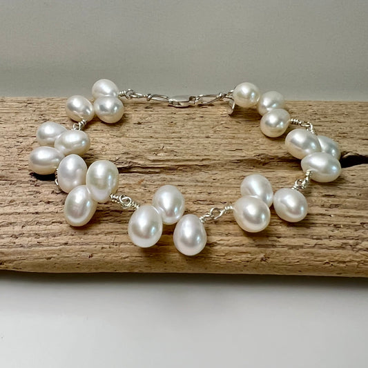 pearl cluster bracelet