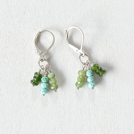 shades of spring green earrings