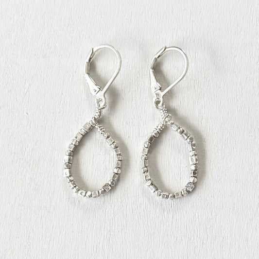 hill tribe silver  hoop earrings