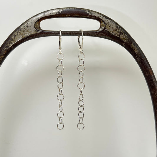 cascading tiny circles earrings