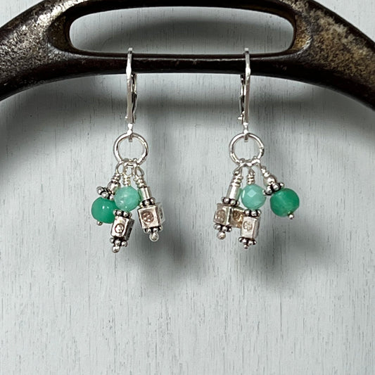 amazonite cluster earrings