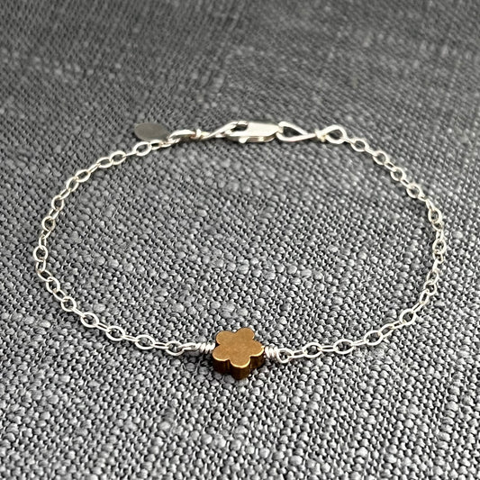 gold flower bracelet
