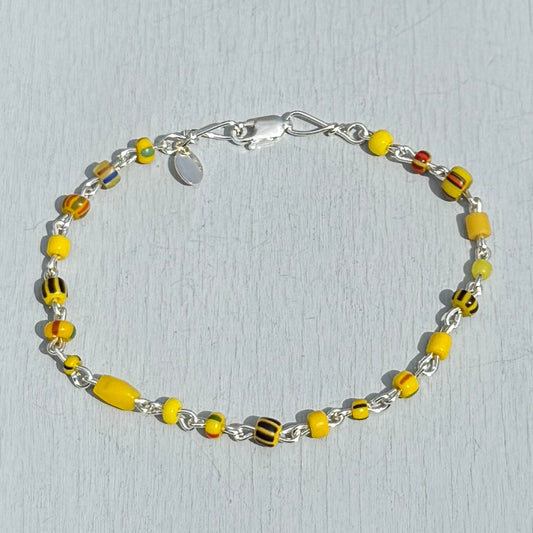 yellow happy bracelet