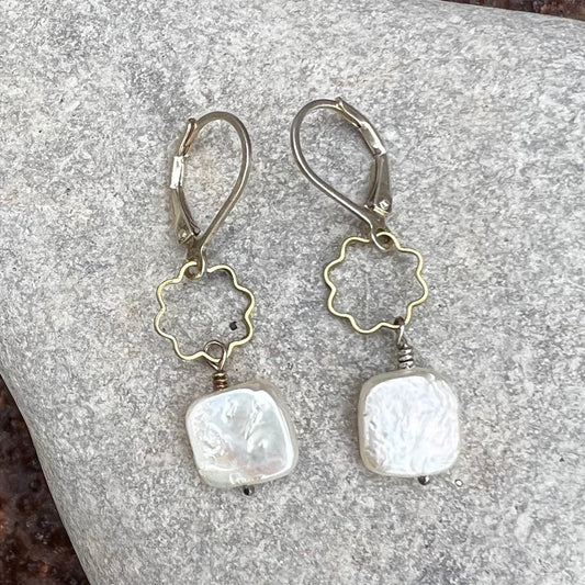 hanging flower earrings