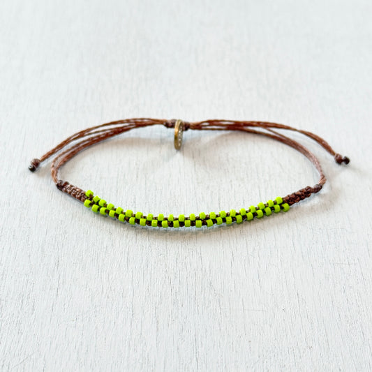 lime green zipper bracelet