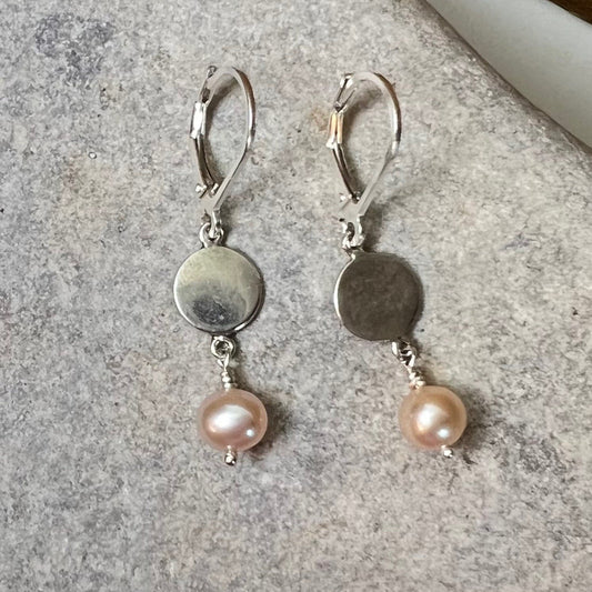 pink tag earrings