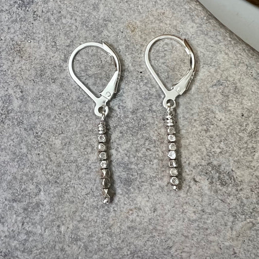 silver sticks earrings
